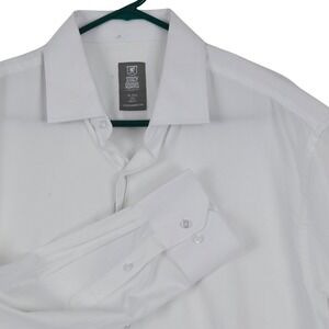 Stacy Adams Modern Fit White Dress Shirt 18 1/2 Neck 36 37 Sleeve 2XL READ